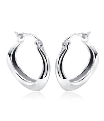 Alluring Designed Silver Hoop Earring HO-2509
